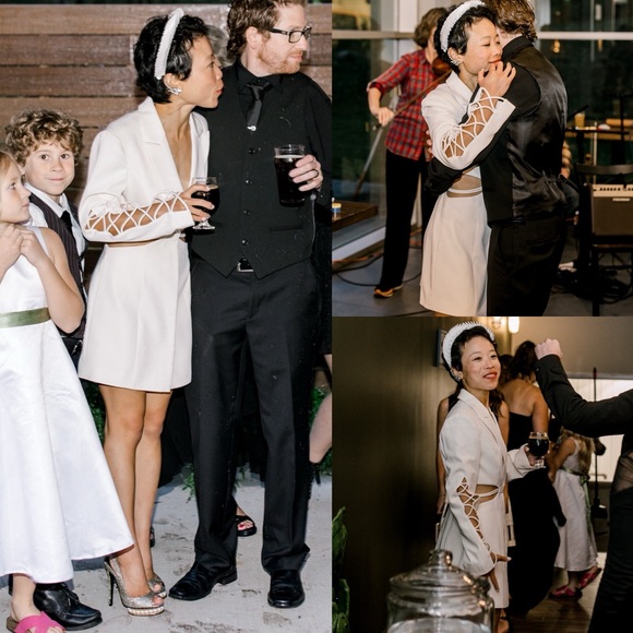 BOSKEMPER BEA BLAZER DRESS MINI in ecru/beige XS - Picture 4 of 17